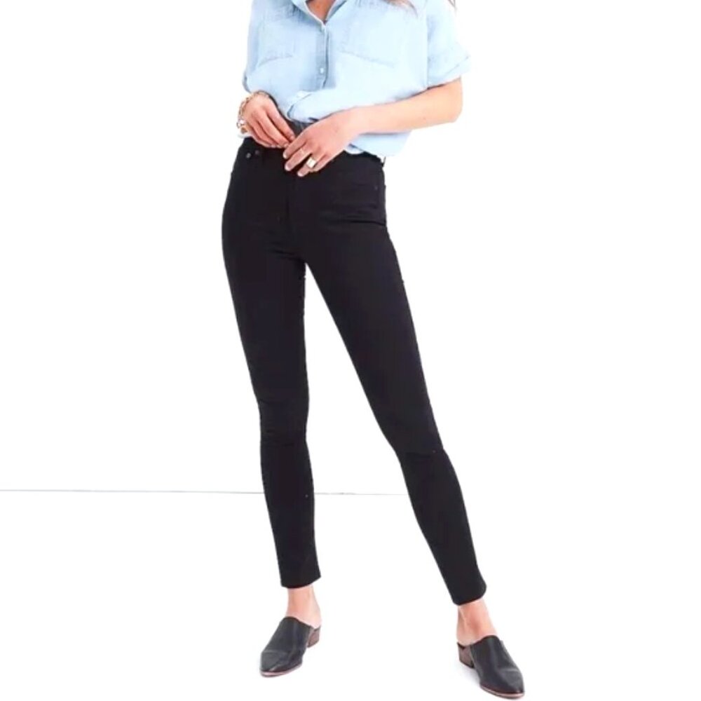 NWT Madewell High-Rise Skinny Jeans in Black Carbondale Wash